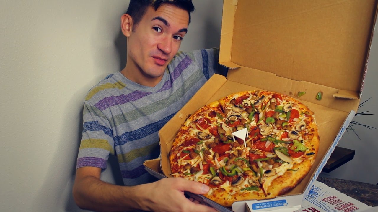 MUKBANG ASMR *Eating Show* | Domino's Pizza