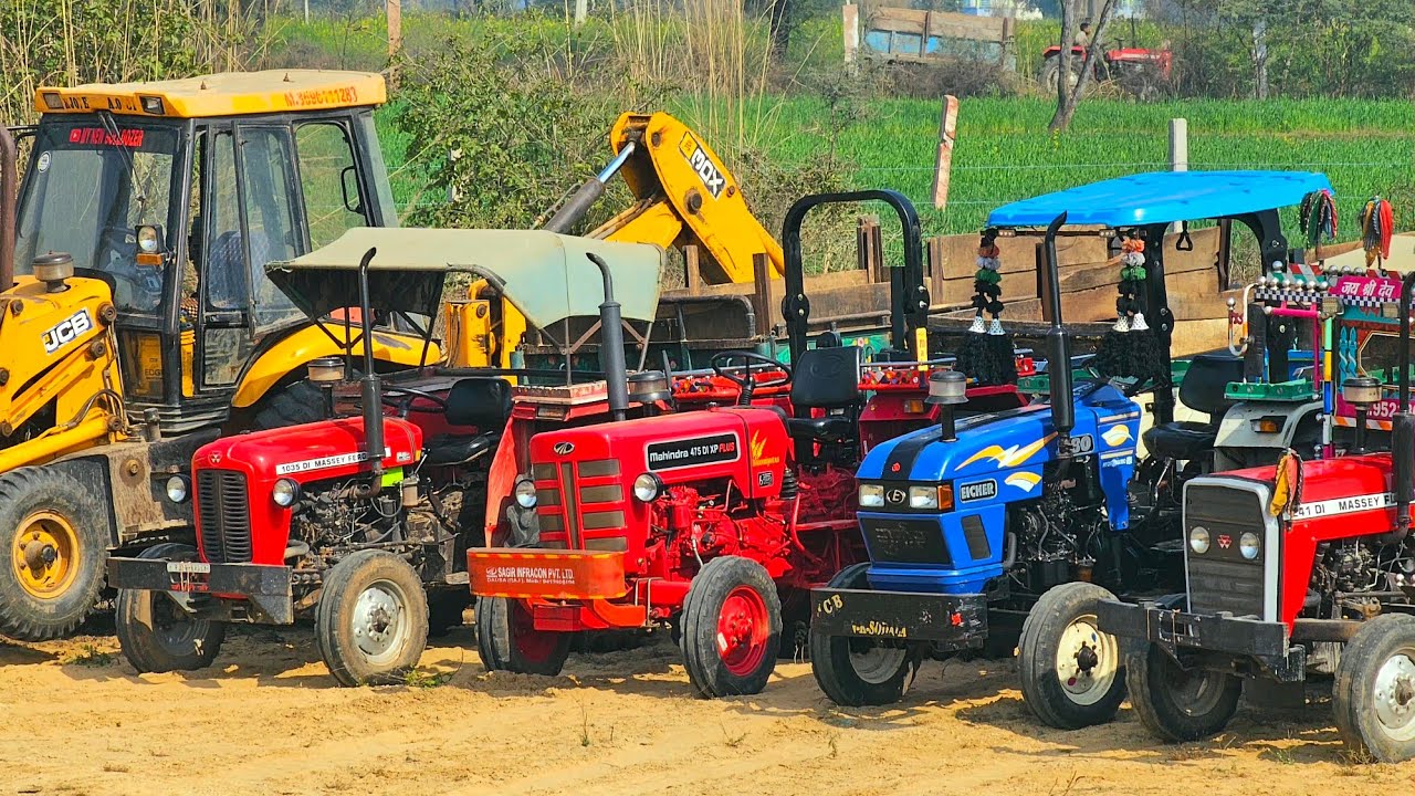 JCB 3dx Eco Excellence Loading Mud Tractor Stuck Eicher 380 Massey 241 Swaraj 855 Kubota Jcb Tractor