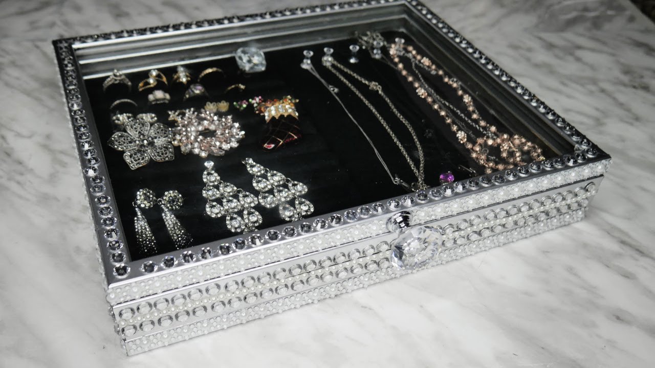 DOLLAR TREE DIY: GLASS JEWELLERY DISPLAY BOX/CASE