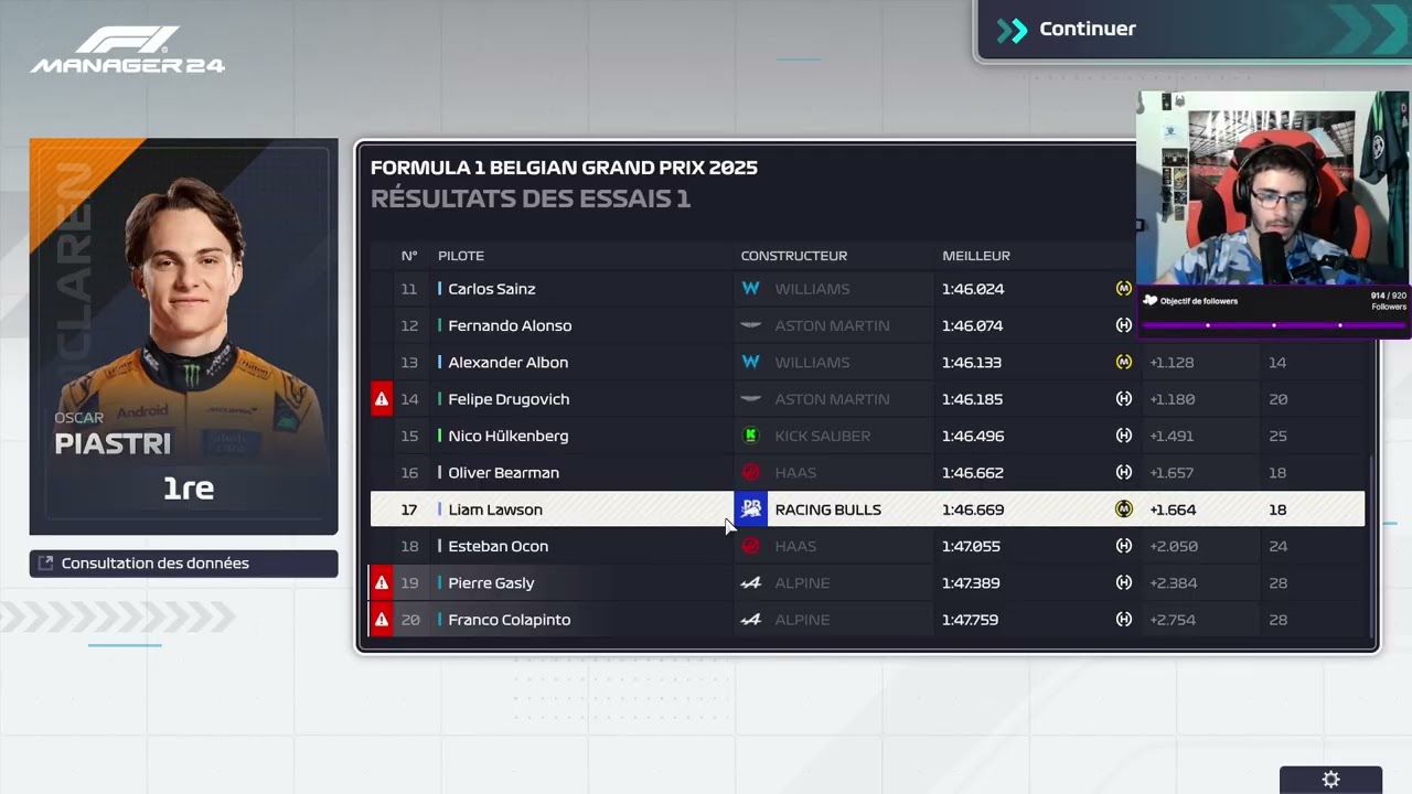 Le divebomb qui co&ucirc;te cher ?? (F1 Manager 25 P.13)