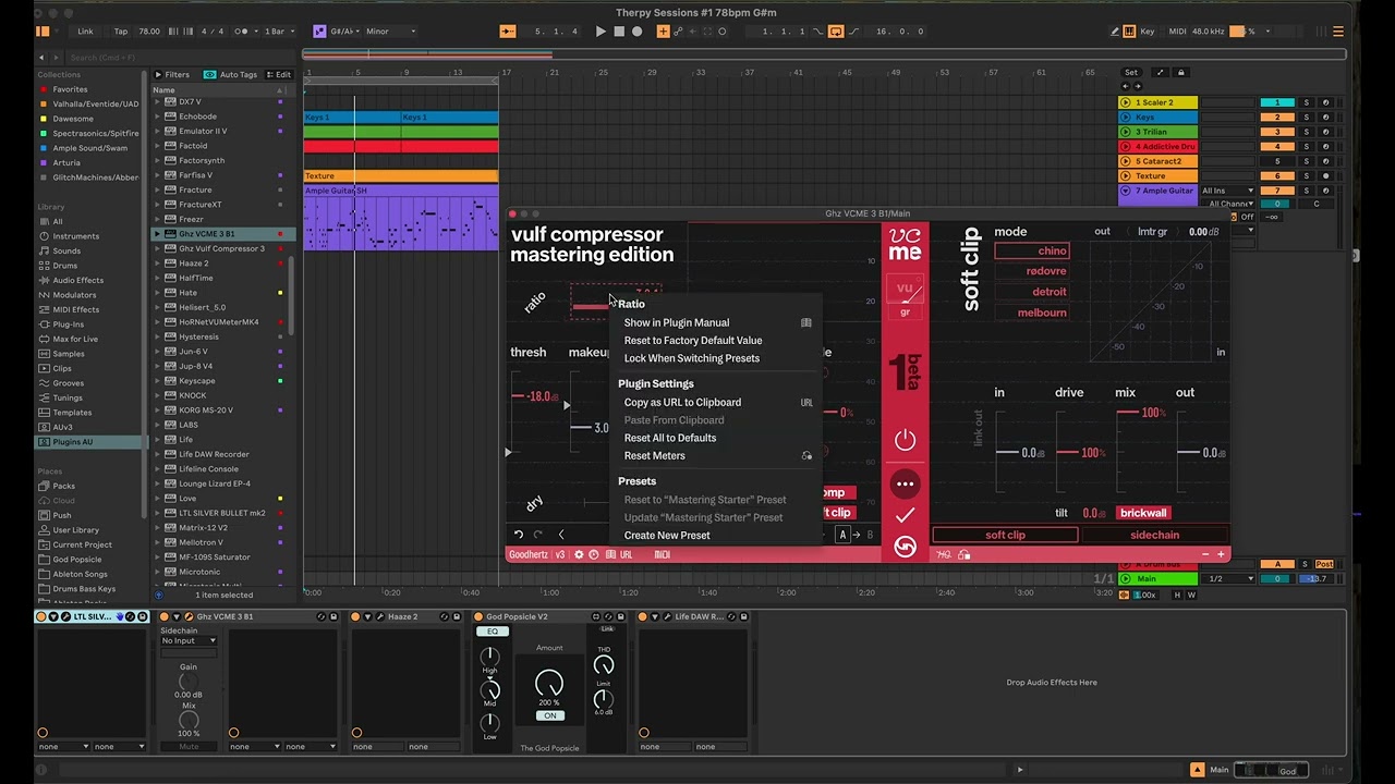 Goodhertz Vulf Compressor Mastering Edition plugin...definitely one of my favorite tools
