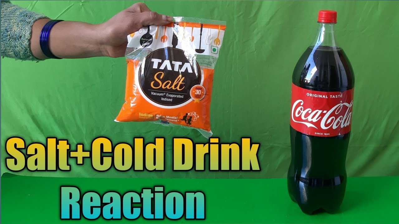 Salt Coca Cola Cold Drink Gas Reaction Science Experiments