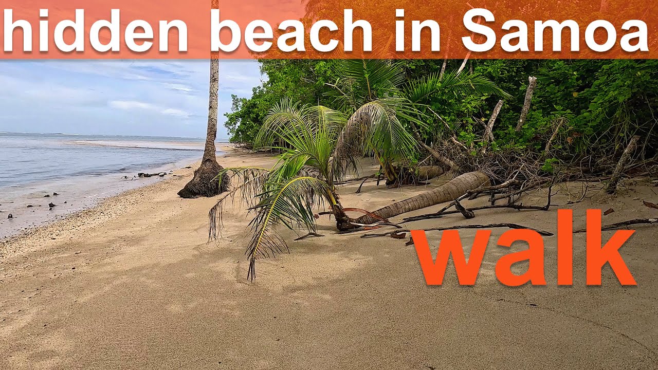 [4K] Walk - hidden beach on Samoa