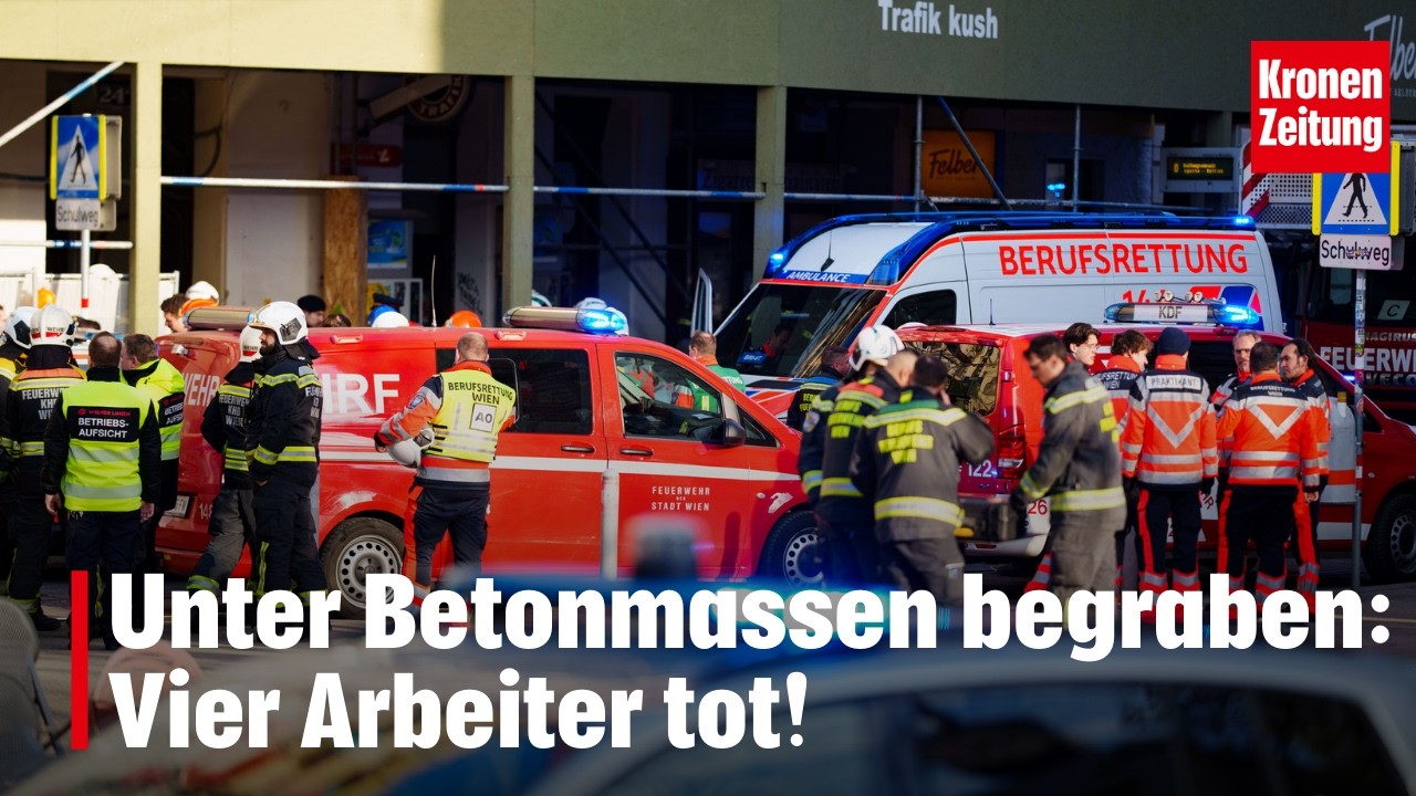 Unter Betonmassen begraben: Vier Arbeiter tot! | krone.tv NEWS