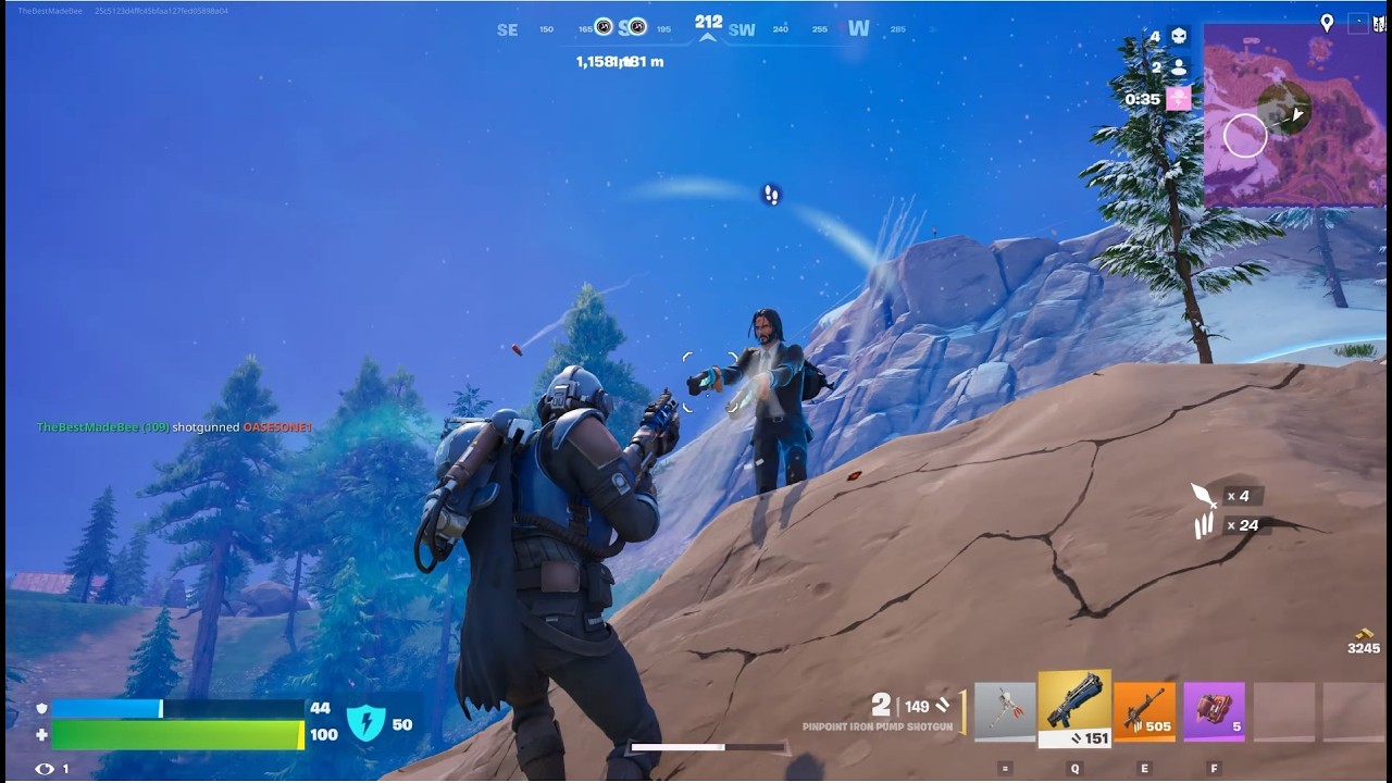 Fortnite - The Visitor Catches John Wick Reloading for the Win