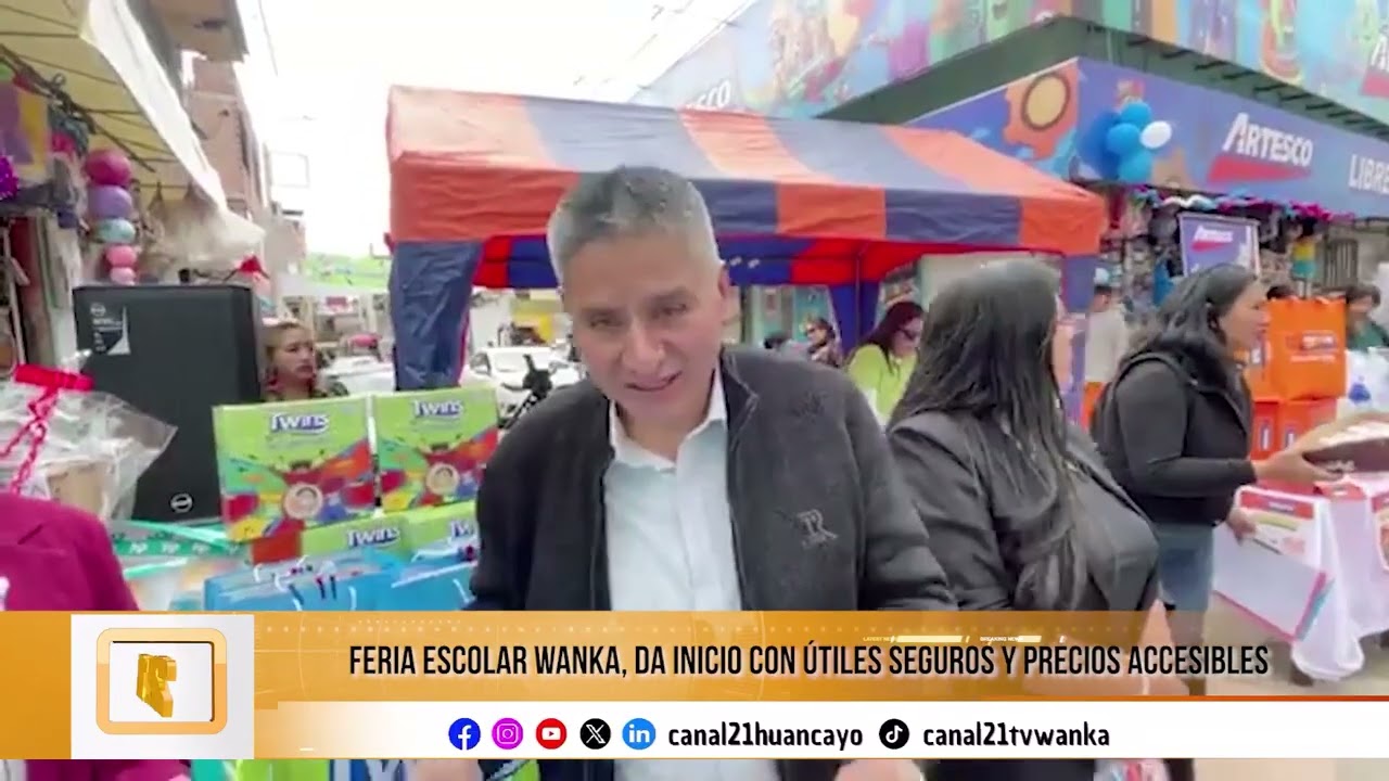Inicia Feria Escolar Wanka con útiles accesibles