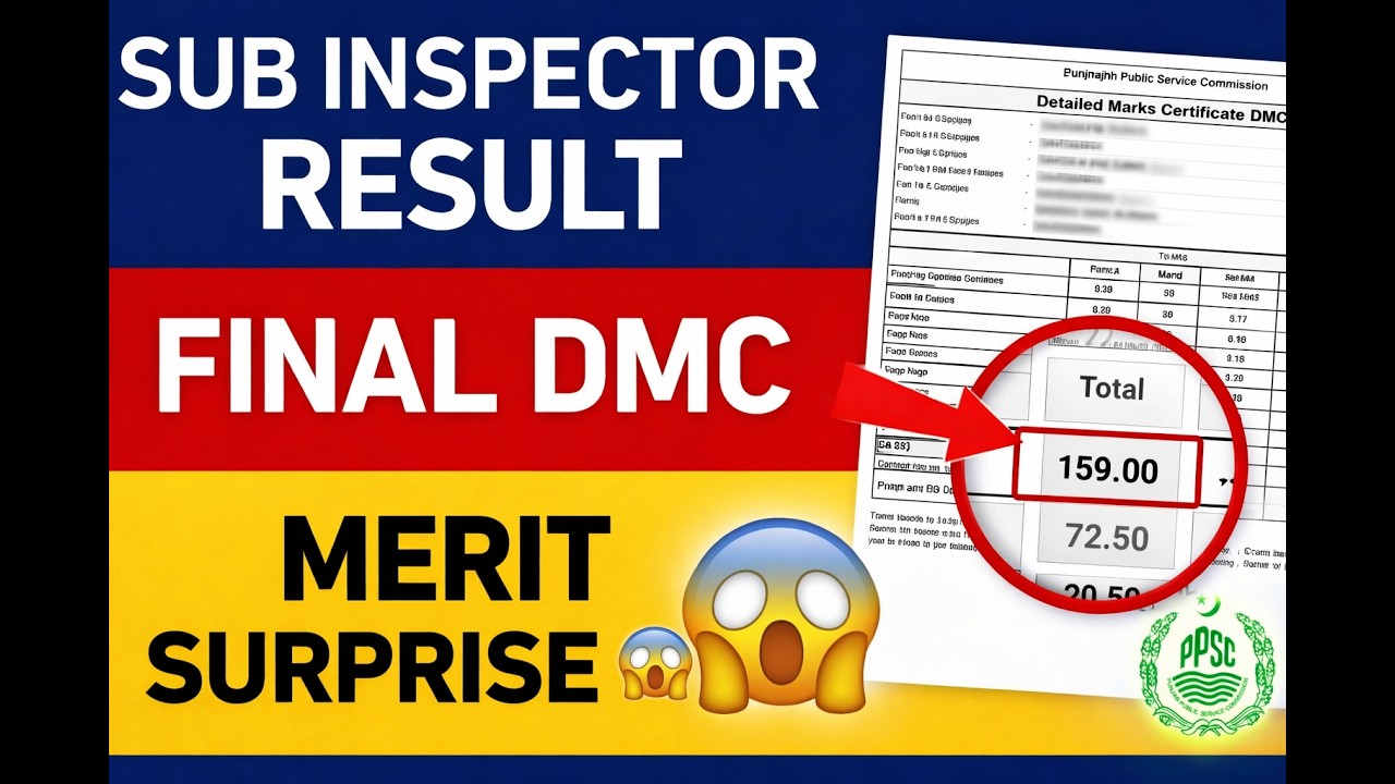 Punjab Police Sub Inspector Final DMC 2026 | Merit List & Top Position Holders Revealed #ppsc #dmc