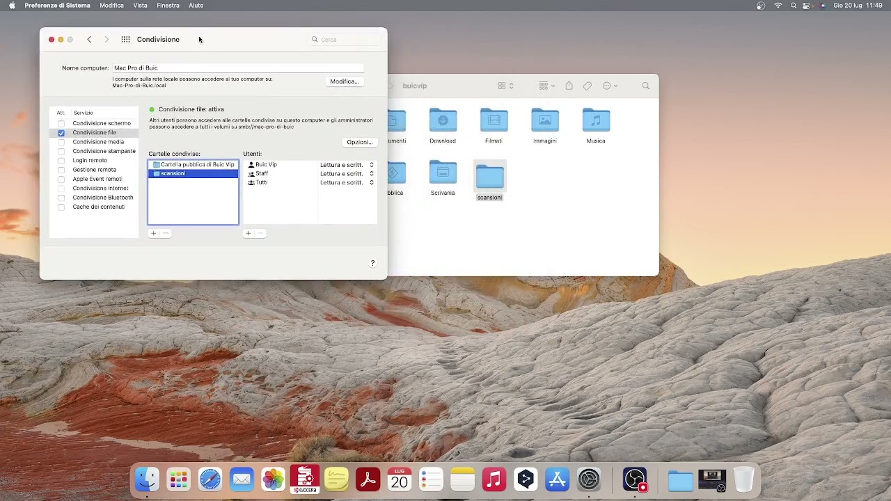 Configurazione scansione SMB Pc Mac per multifunzioni Kyocera-Utax-Triumphadler