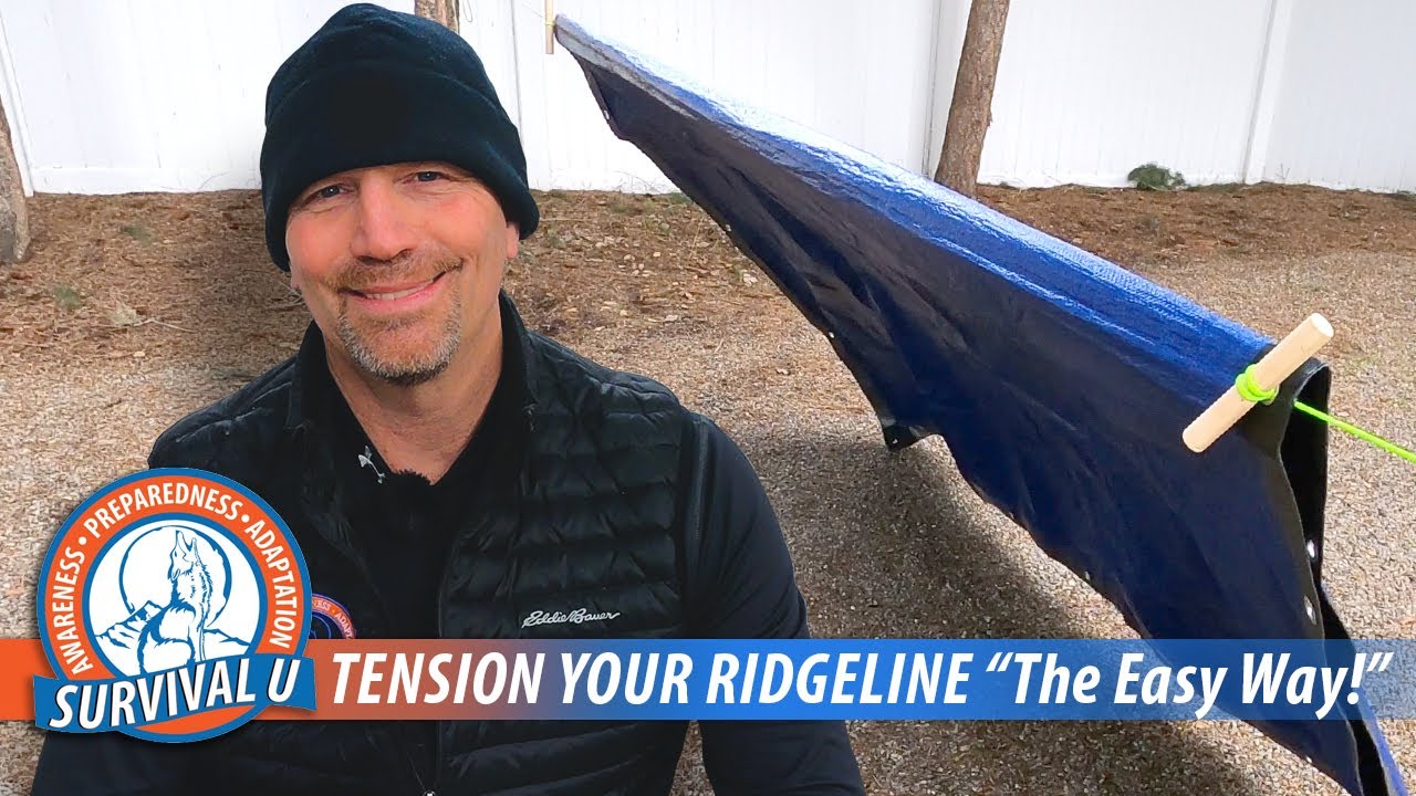 Round Turn and Two Half Hitches to Tension Your Shelter Ridgeline