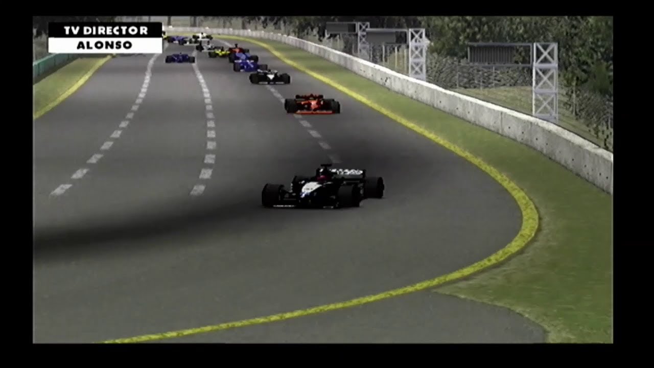 F1 2001 (PS2), Race 1, Australia (Spectator Mode, Reverse Result Series)