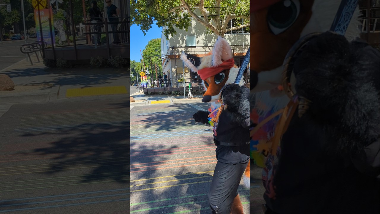 Have a foxy Pride! #pride #pridemonth  #fox #fursuiter  #rainbow #holiday #lgbt #queer