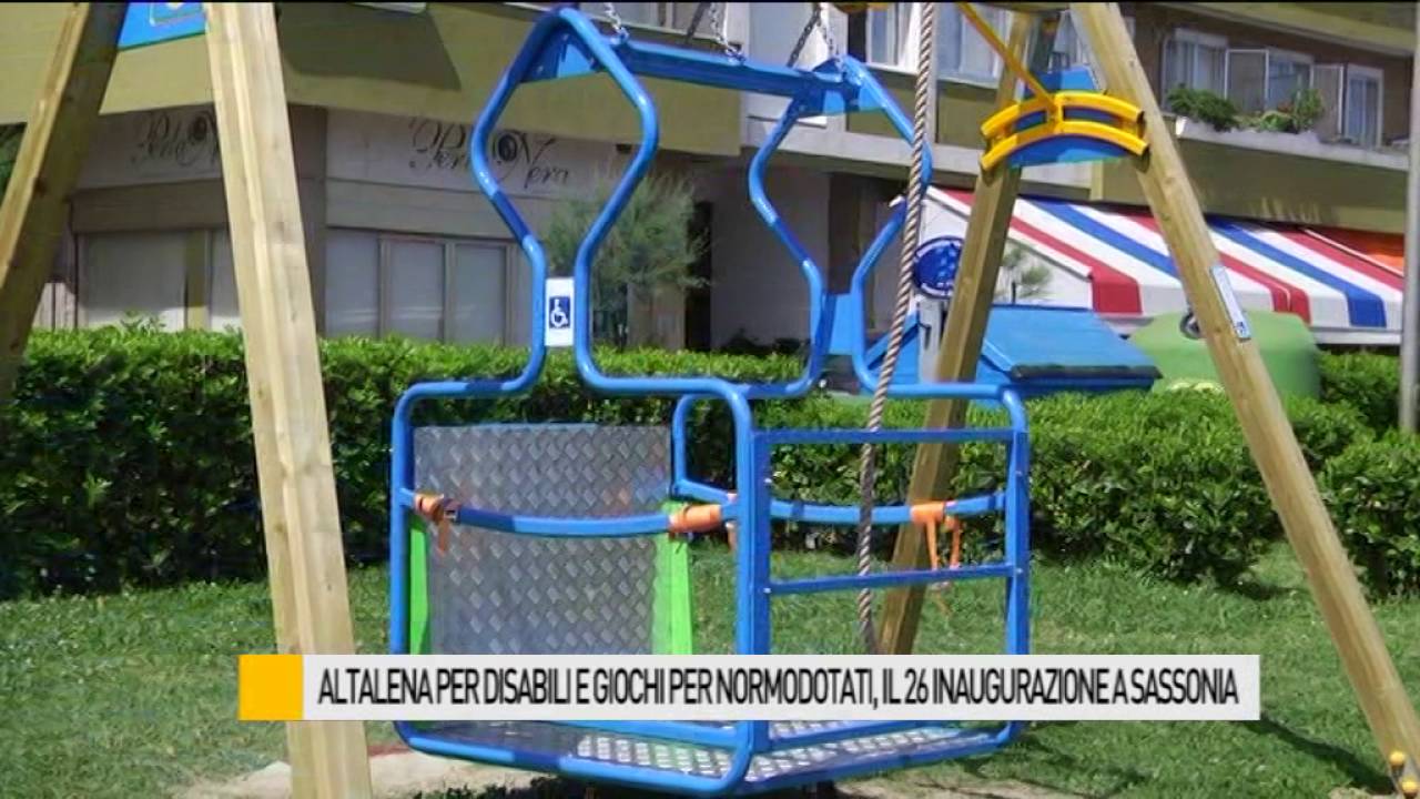 Altalena per disabili e giochi per normodotati, il 26 giugno inaugurazione a Sassonia di Fano