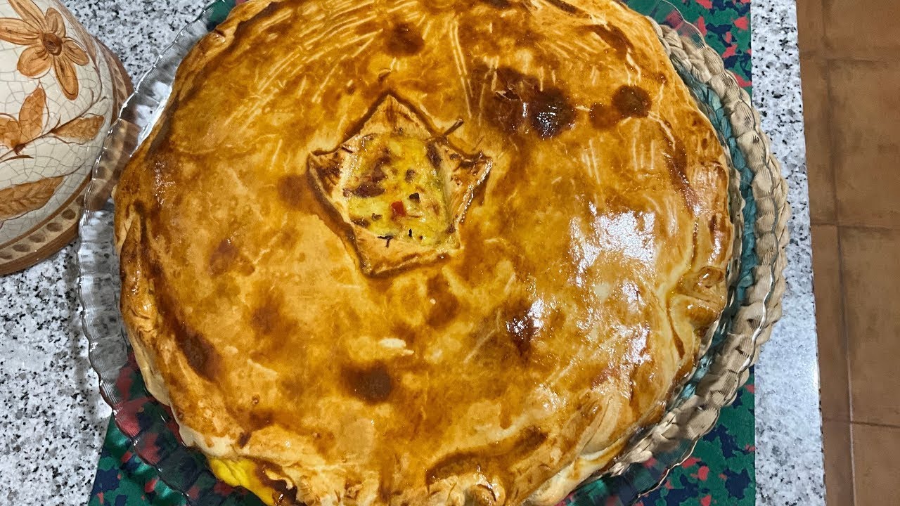 Empada de restos de frango assado e legumes XXL à minha maneira.