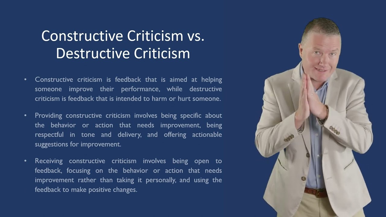 CONSTRUCTIVE CRITICISM VS  DESTRUCTIVE CRITICISM