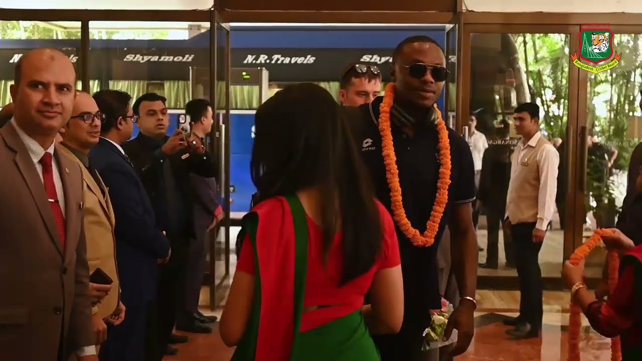 The South African team has landed in Bangladesh for a two-match Test series.