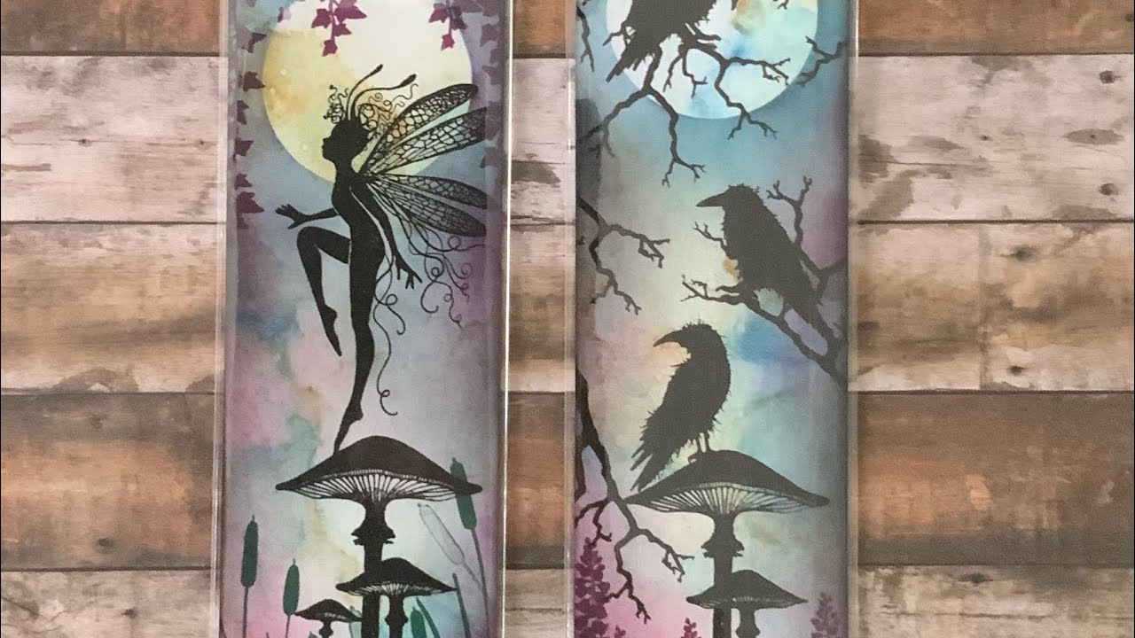Lavinia stamps bookmarks with alcohol lift off background video #22