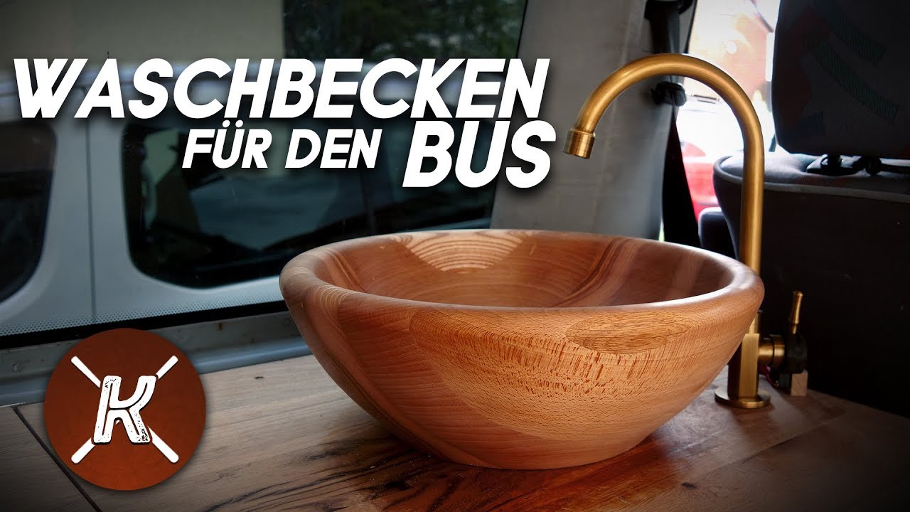 Ein Waschbecken aus HOLZ selber machen || Natürlicher Schutz gegen Wasser