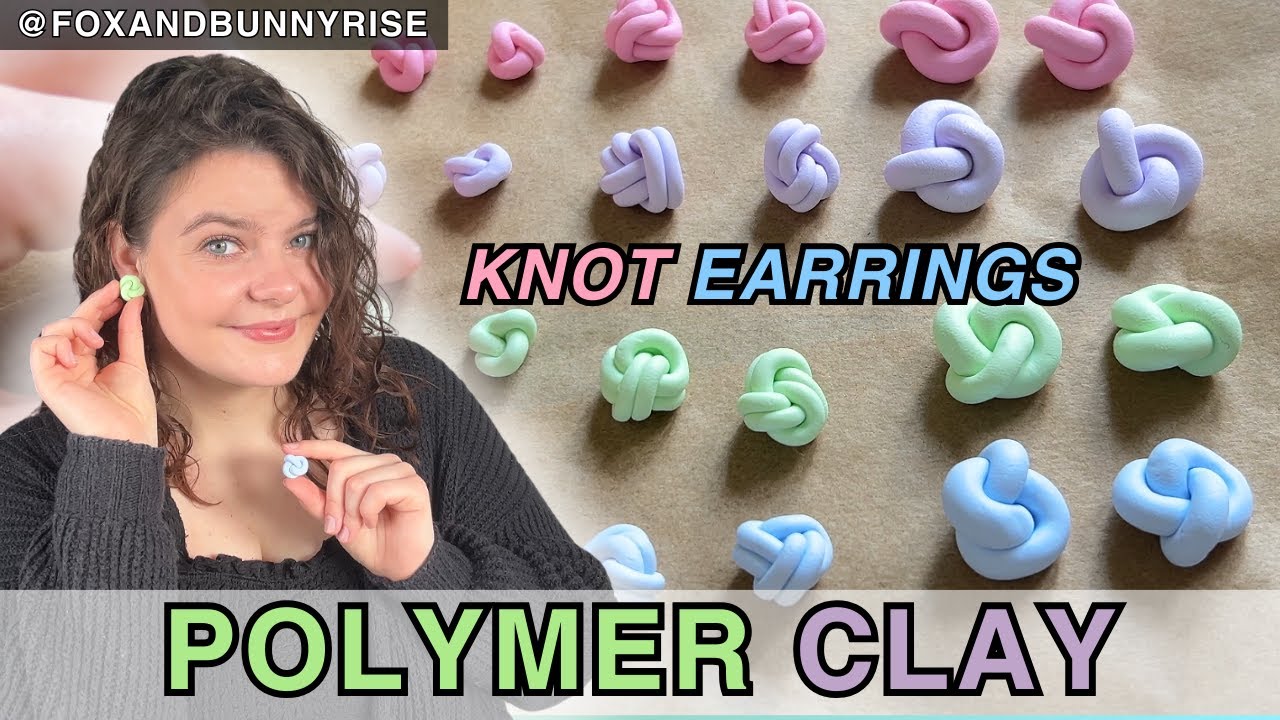 Pastel Coloured Polymer Clay Knot Earrings: 2 Cute & Easy Designs
