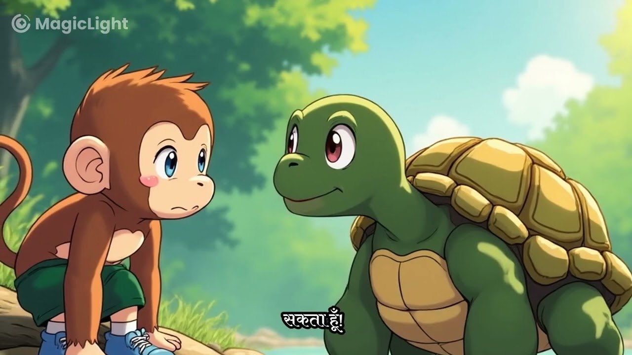 The Naughty Monkey and the Tortoise   #cartoon #cartoonvideo#kidesdrawing #kids #kidsvideo 
