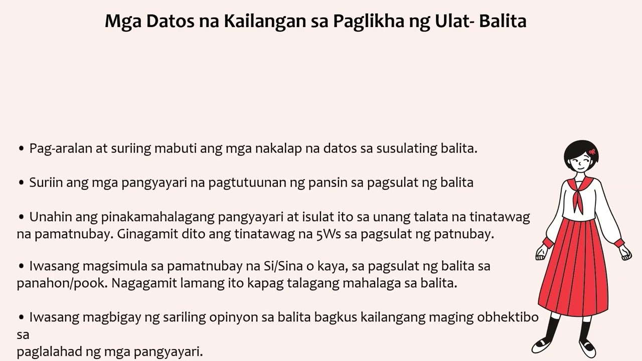 PAGSULAT NG BALITA