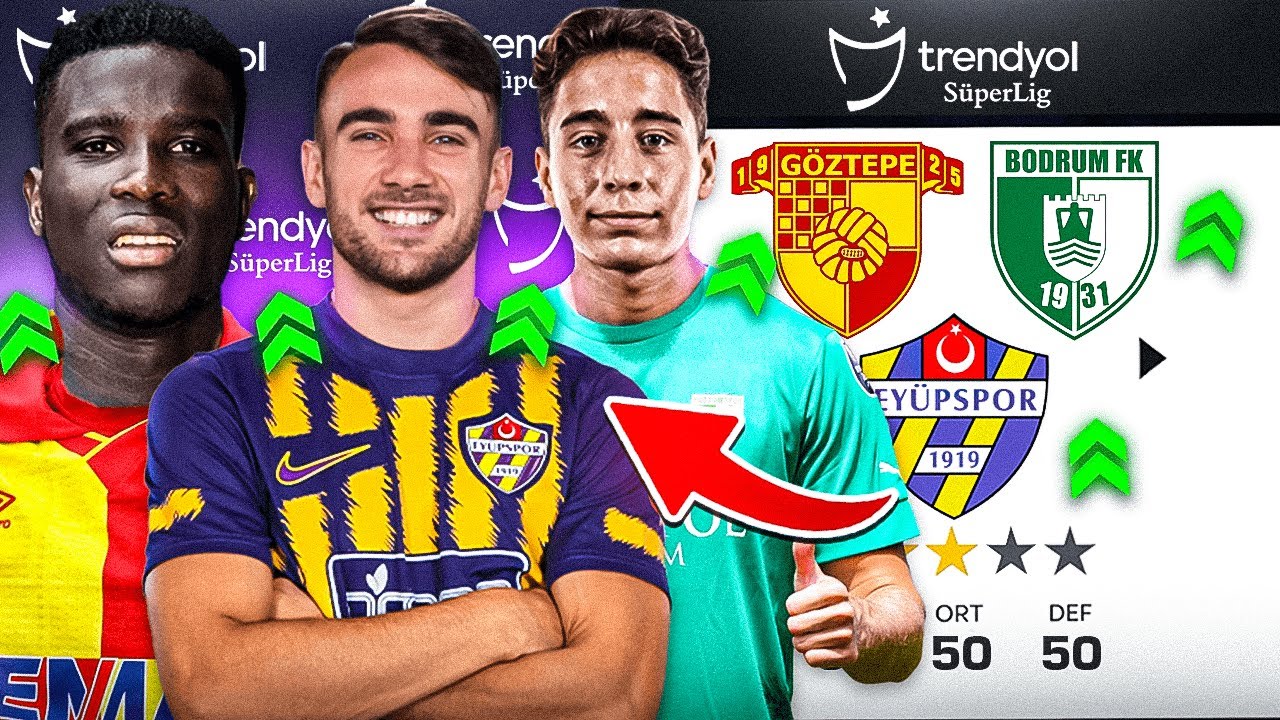 SÜPER LİGE YÜKSELEN TAKIMLARLA REBUİLD YAPTIM ! EA FC 24 EYÜPSPOR GÖZTEPE BODRUMSPOR REBUİLD