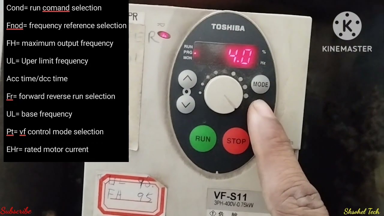 Toshiba Vfd vf-s11 Parameter | Toshiba Vfd Basic Parameter