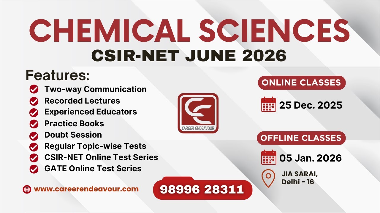 CSIR NET Chemical Science Online Classes June 2026 #csirnetchemicalsciences #csirnetchemistry