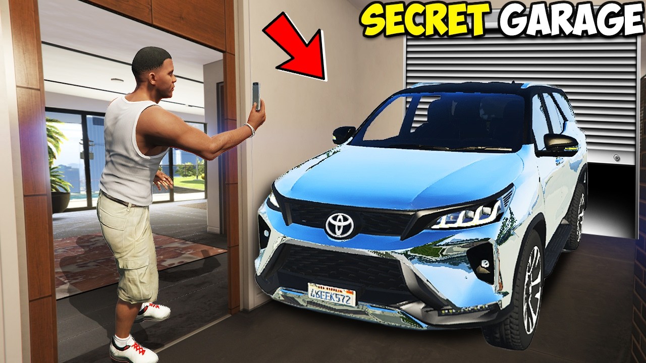 Franklin Found ULTIMATE SECRET GARAGE DOOR in his HOUSE in GTA 5!
