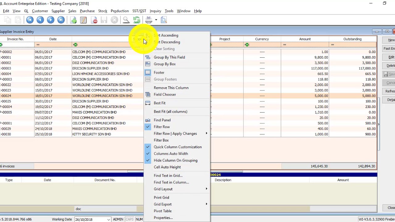 SQL Accounting Software Tutorial 030 Supplier Invoice