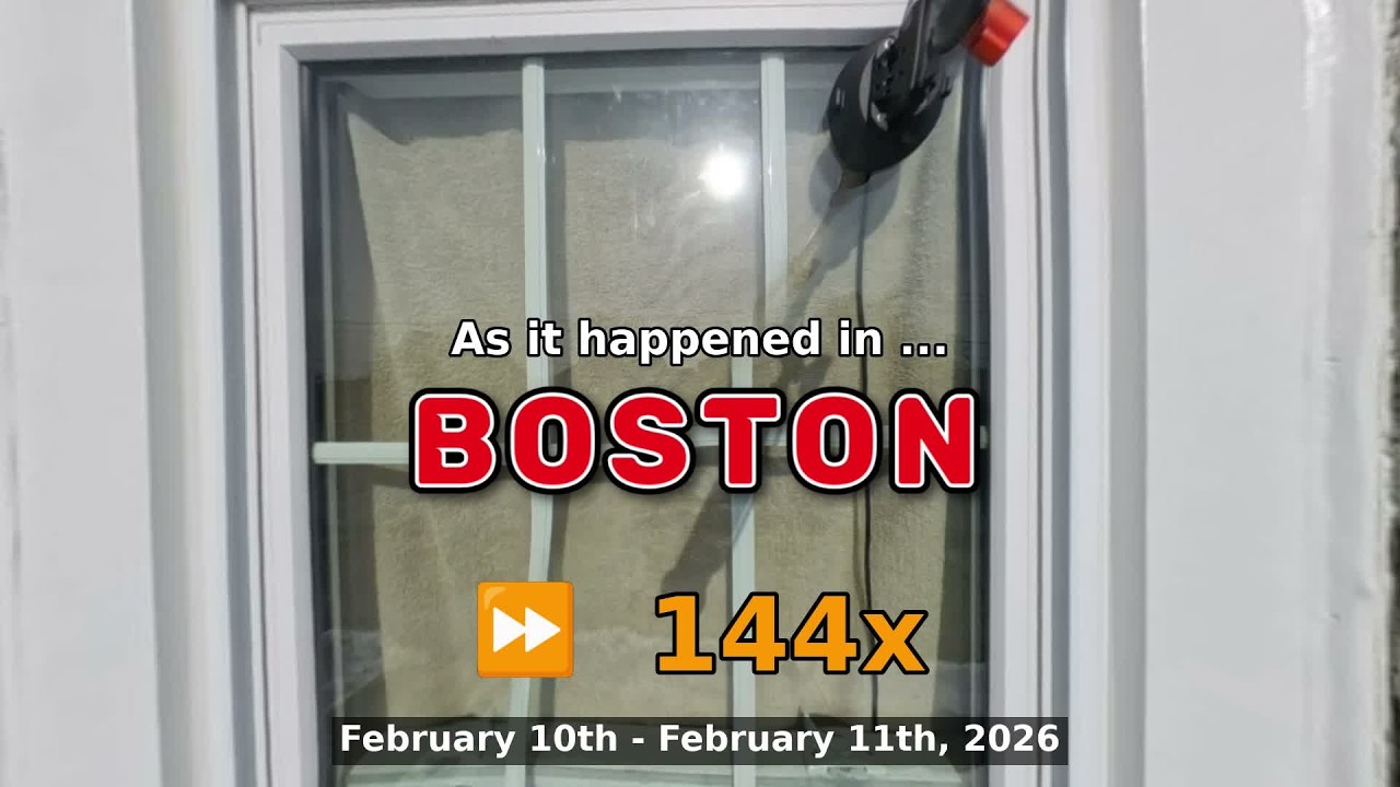 ⏩ Daily Time Lapse of the Boston Weather 360° Live Stream February 10th - 11th 2026 (144x) [Beta]