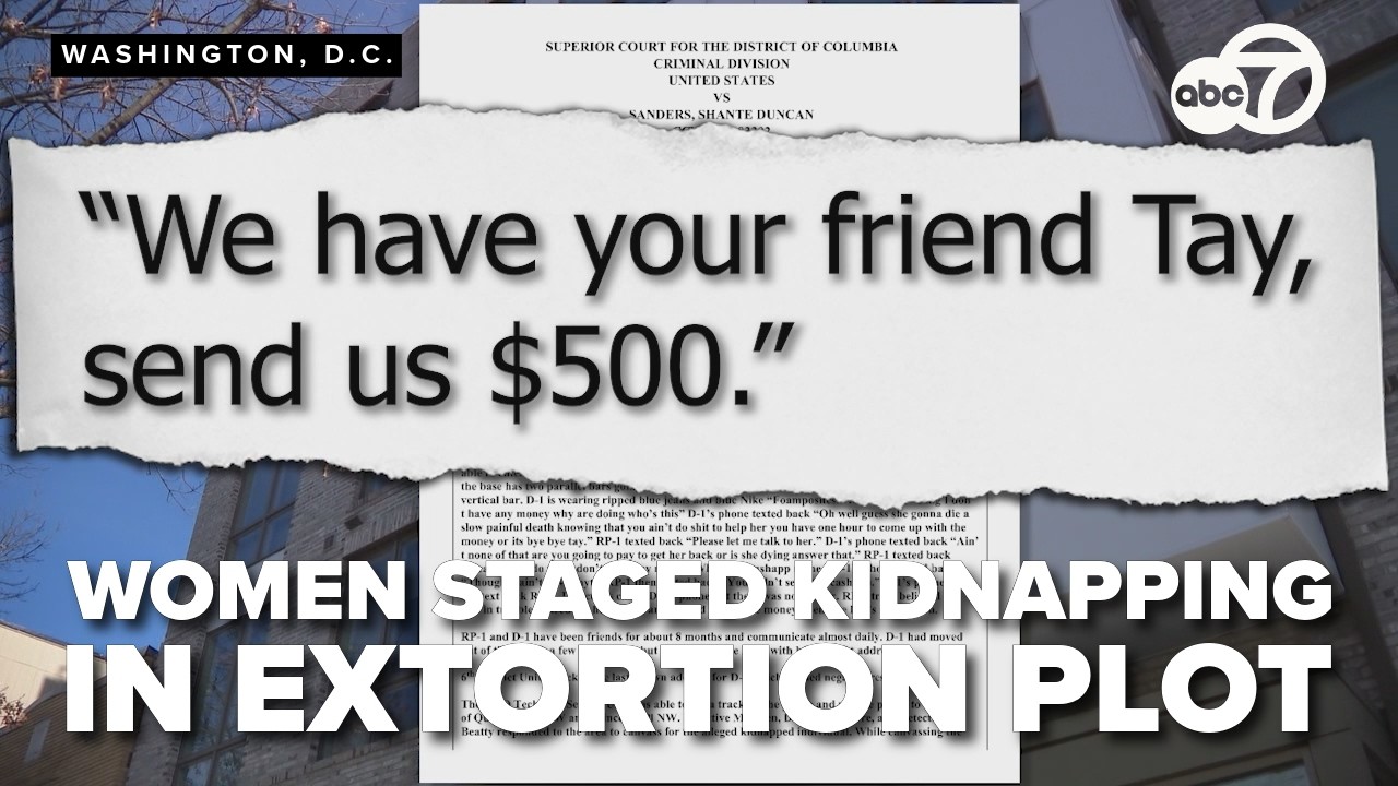 Women staged a kidnapping in an extortion plot