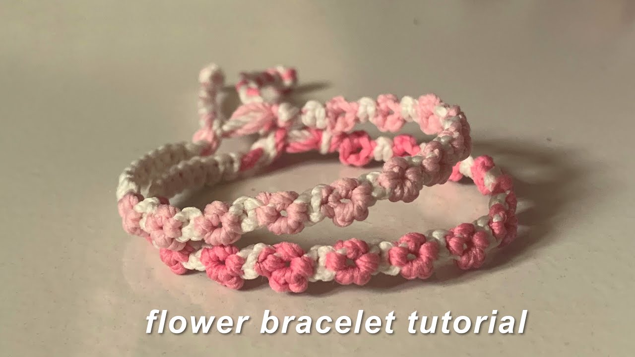 How to make flower/daisy bracelet || yarnivora
