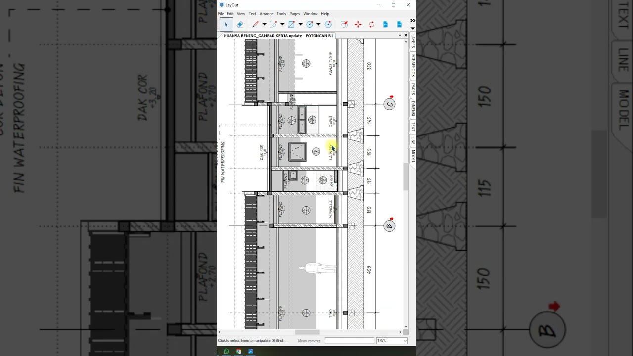 Scrapbook + Contoh Gambar Kerja Siap Pakai ! #sketchup #layoutsketchup #architecture #architect