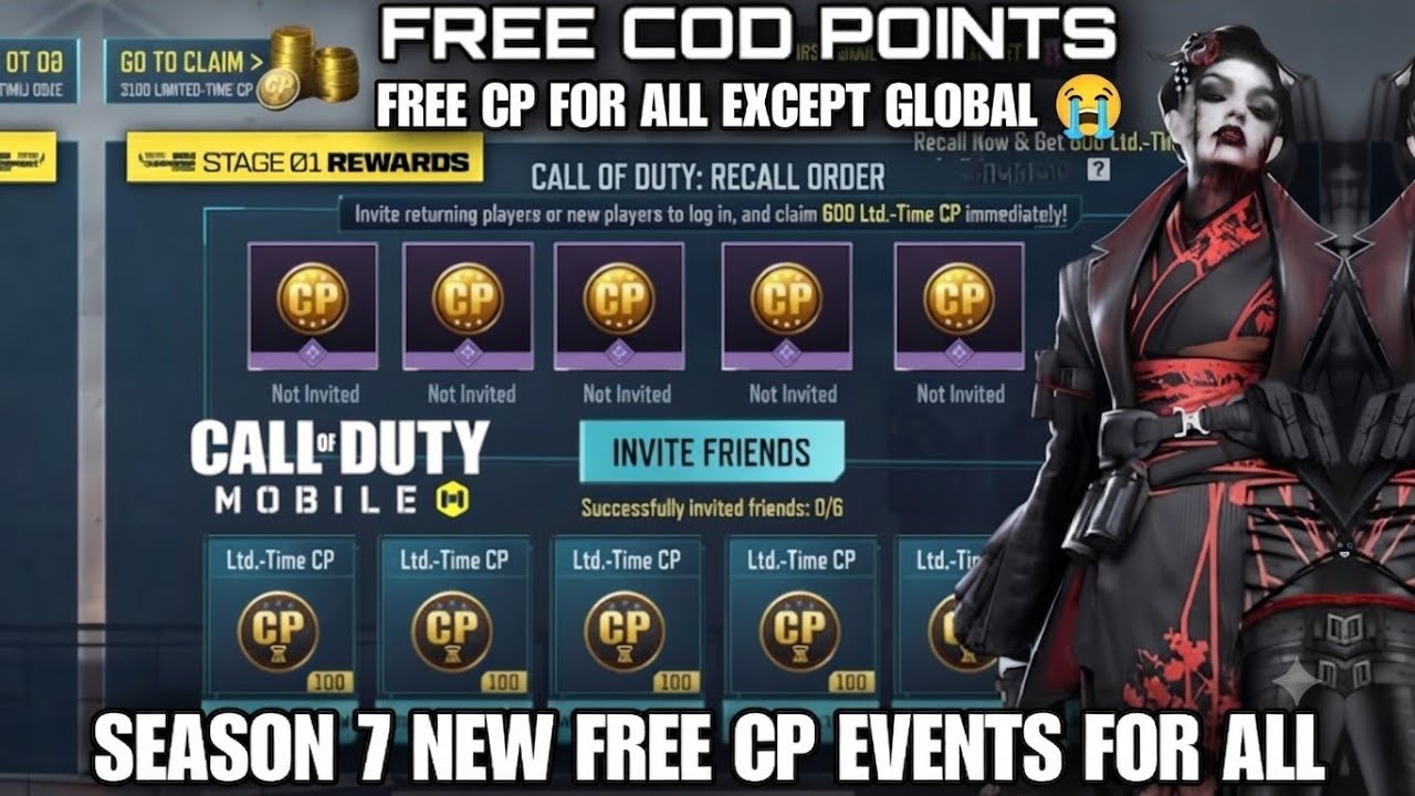 Бесплатные COD Points 7-го сезона для всех игроков Cod Mobile, кроме Global || 4000 CP бесплатно ...