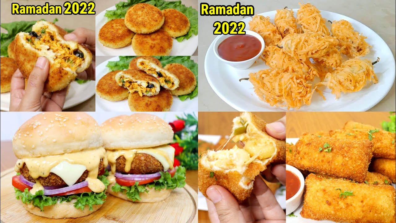 4 Delicious Ramadan Special Recipes ❗ Chicken Patty Burger | Pizza Cutlets | Macaroni Bread Roll