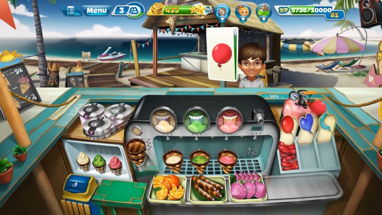 Cooking Fever (Ice Cream Bar level 6 to 10) 3 Star ⭐⭐⭐