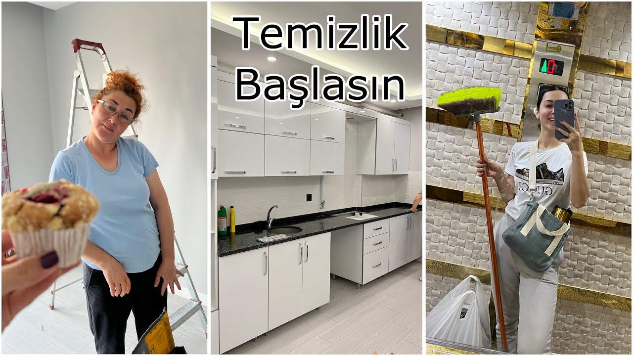 ANNEMLE YENİ EVİMİZİ TEMİZLİYORUZ - 🧹🧼Pencerelerde ki etiketleri günlerce nasıl temizledim ? 🫠