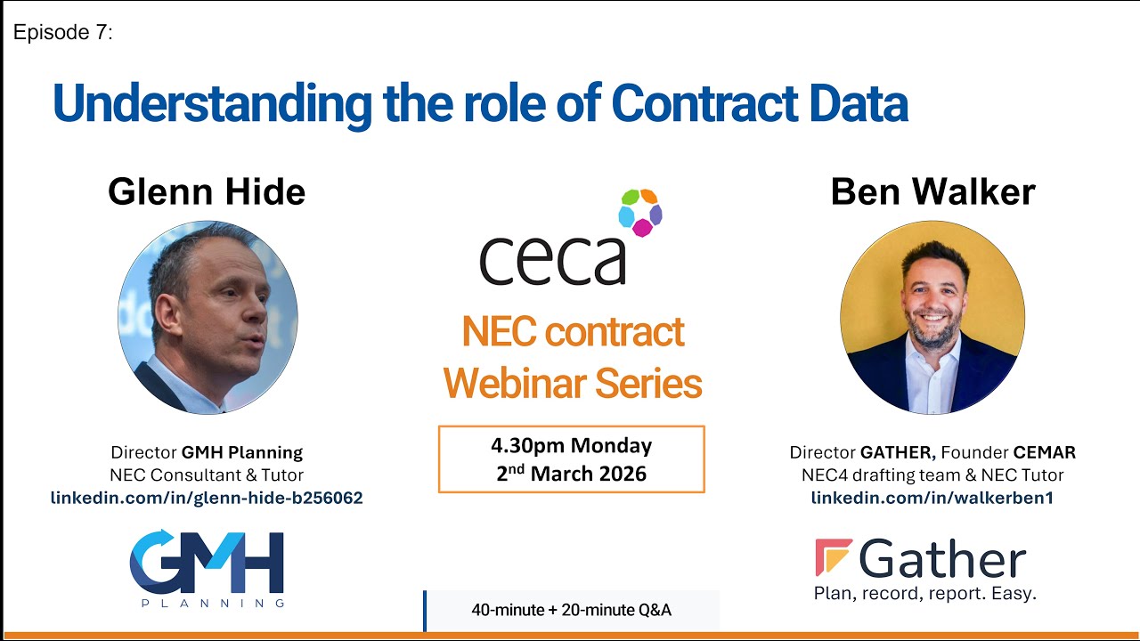NEC4: Understanding the role of contract data