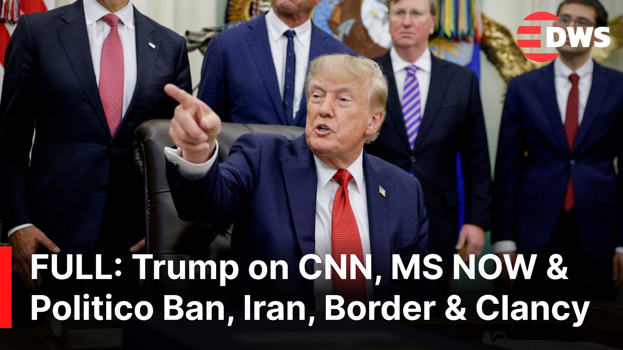 FULL FIERY Q&A: Trump on CNN, MS NOW & Politico Ban, Iran, Russia, Border, Elections & Lindsay |AC1E