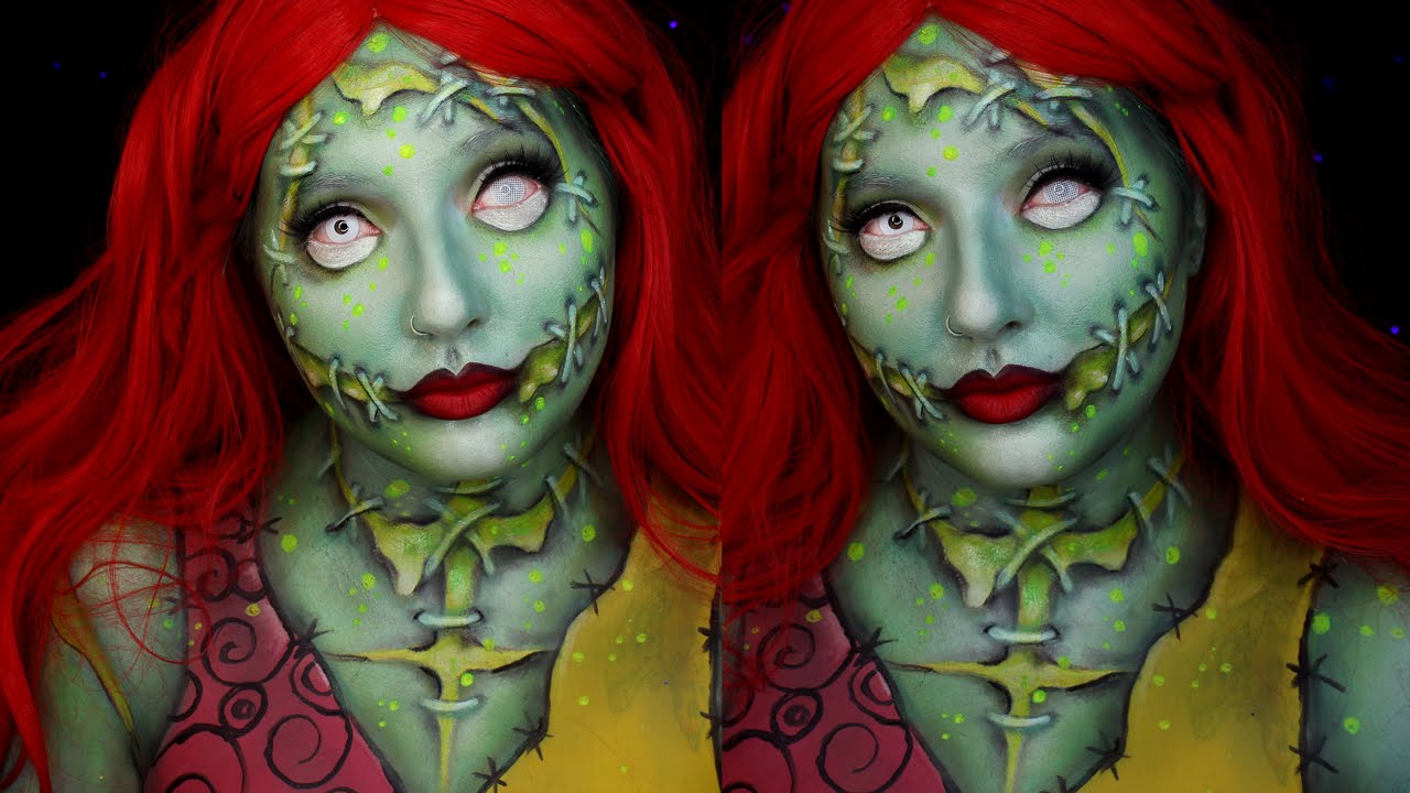 Radioactive Sally Nightmare Before Christmas Halloween Makeup Tutorial