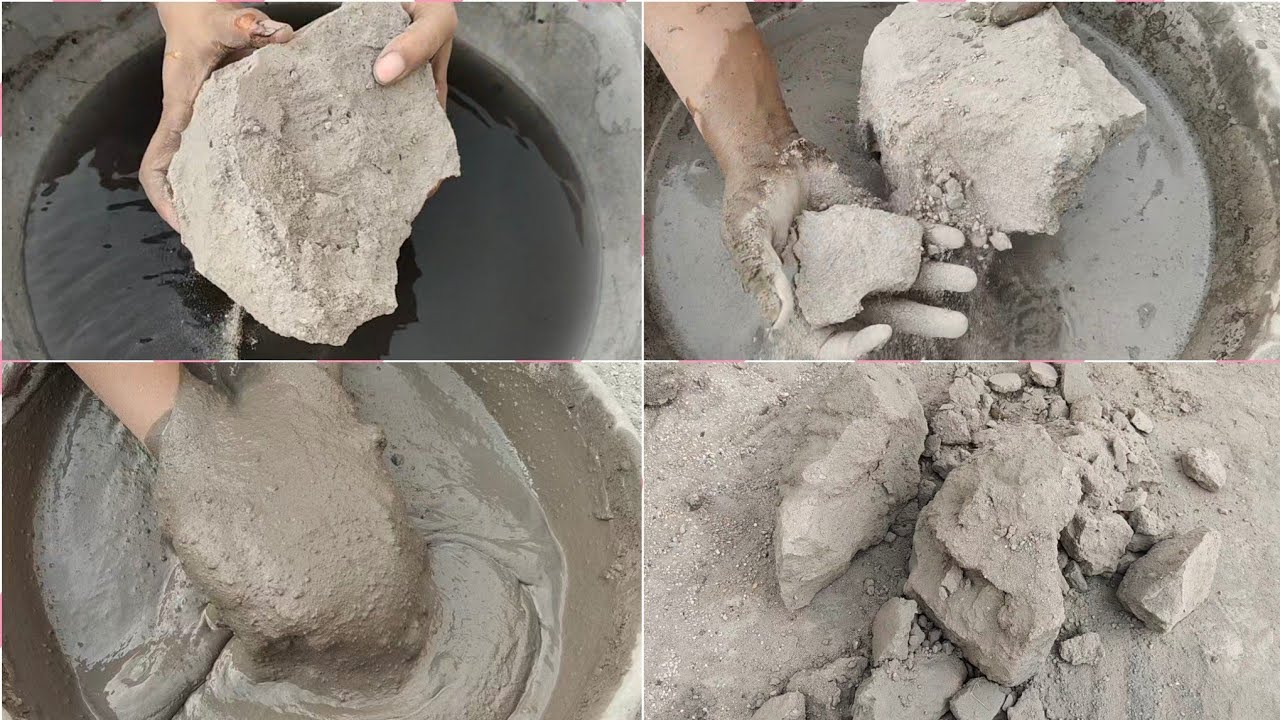 Asmr | Sand cement chunks crumbling on floor in lots of water 💦 | Sleepaid | ASASMR |