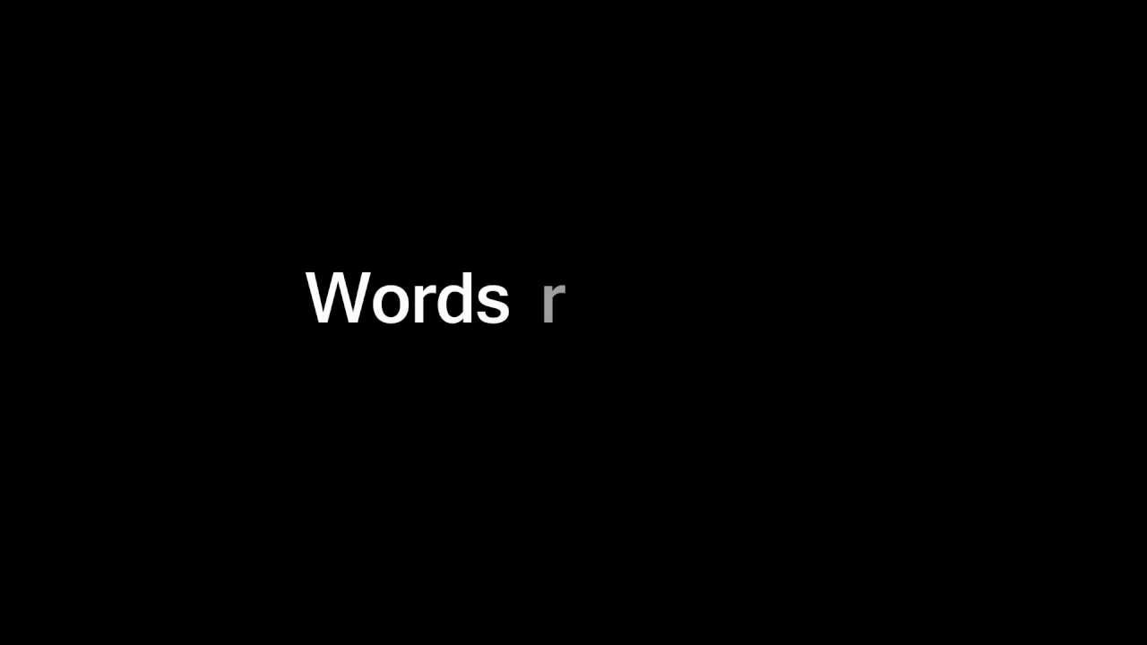 Words In Motion