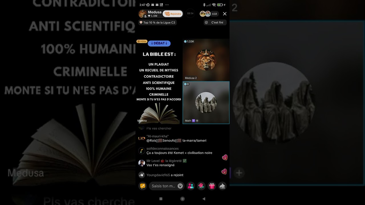 DÉBAT RELIGIEUX AVEC MÉDUSA 