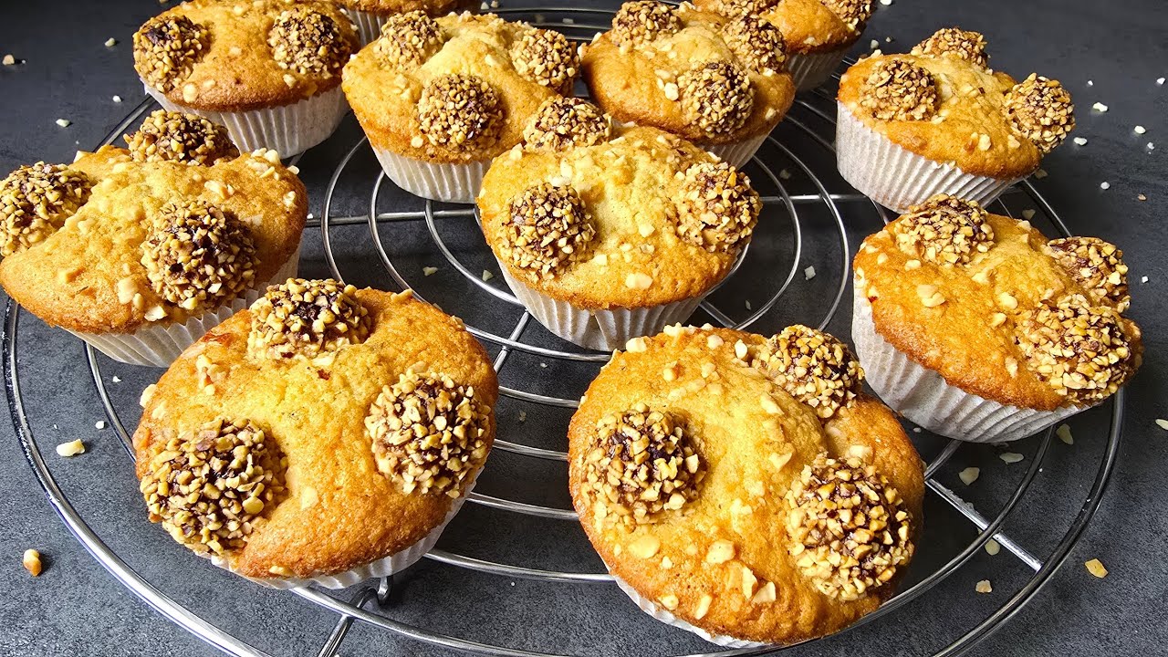 Воздушные маффины с фундуком 🧁 Простой рецепт ореховых маффинов по рецепту Джотто