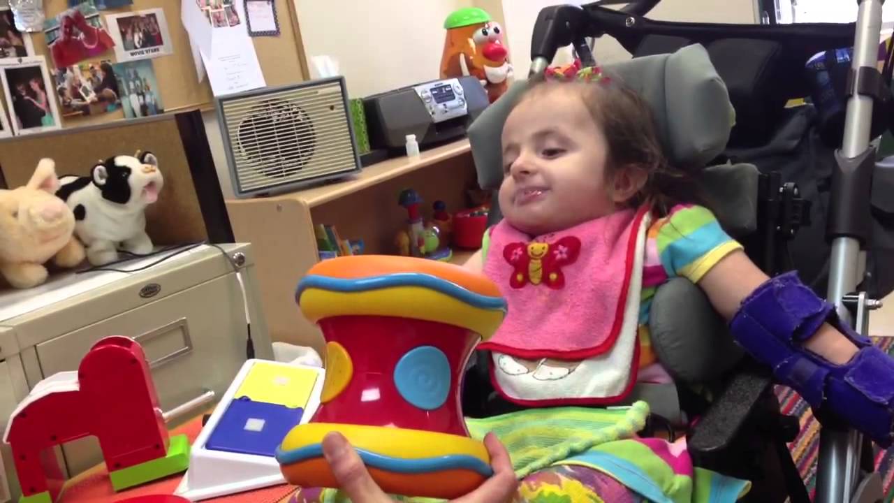 Speech Therapy - Using a Big Mac Button to Communicate