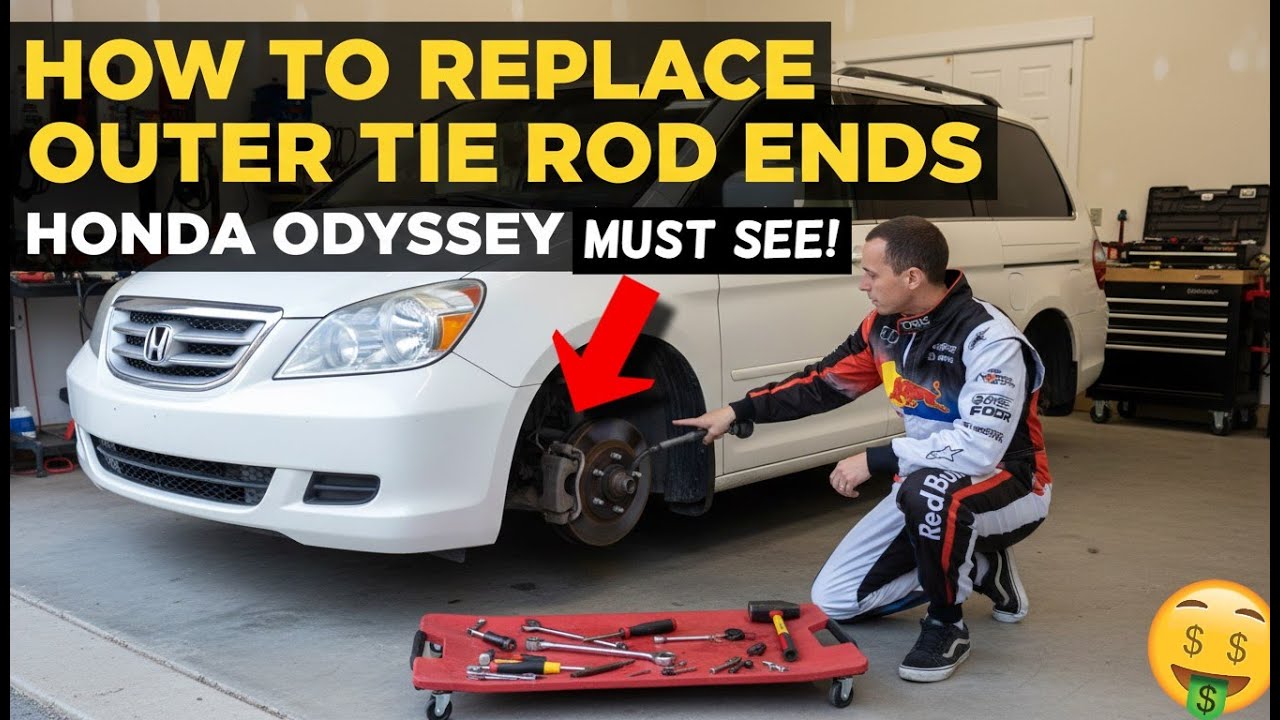 Как заменить наружные наконечники рулевых тяг на Honda Odyssey 2005 2006 2007 2008 2009 2010