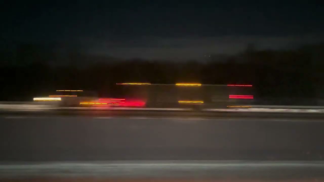 A snowy drive in Illinois