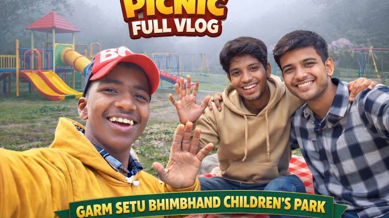 New year picnic with friends||Garm setu bhimbhand||Enjoy children's park 🏞️||#vlog 