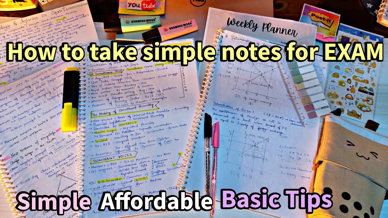 ✨️How to take notes + prepare for Exam [Affordable + cheap] Summary notes + Basic tips for exam✨️