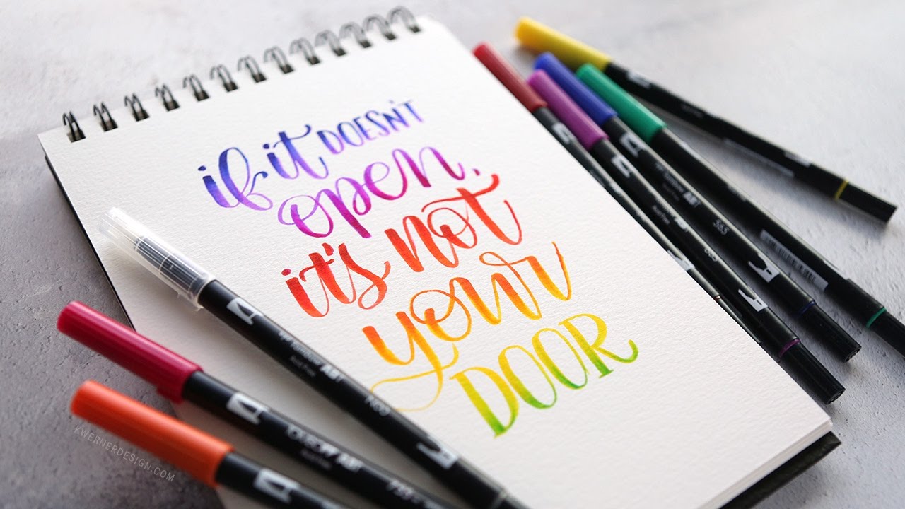 More Brush Lettering Blending with Tombow Markers (Answers to your questions)